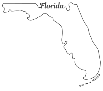 Outline of the state of Florida - DK Bread Delivery, local bread suppliers